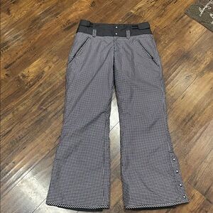 Five Fifty Five Black and White Checkered Snow Pants